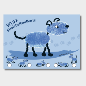 WUFF-Streichellandkarte mit Haftstickern
