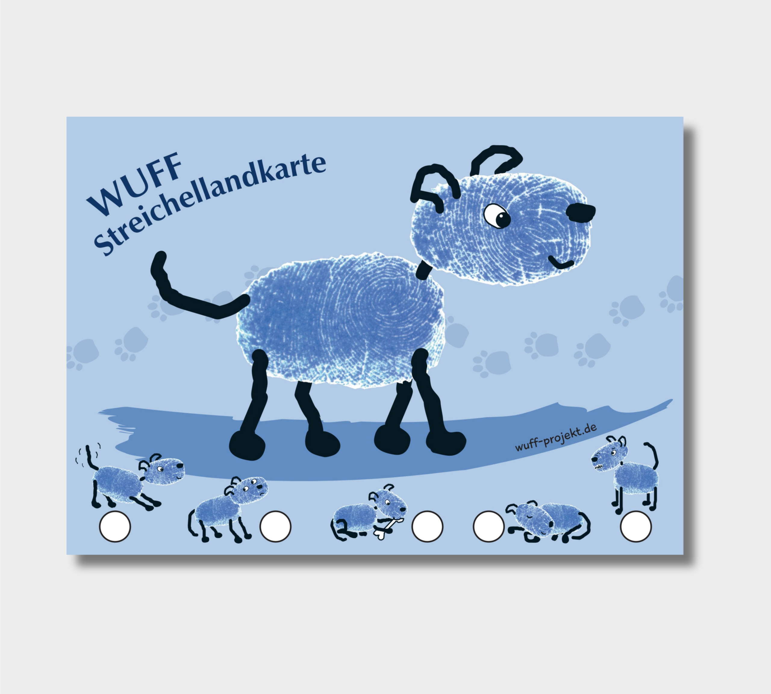 WUFF-Streichellandkarte mit Haftstickern – Bild 2