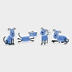 WUFF-Stickerbogen